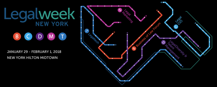 The Legalweek express is pulling in to New York City